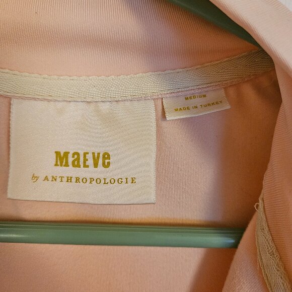 Maeve By Anthropologie Bomber/Track Jacket - Pink - Size: Medium - Picture 2 of 7